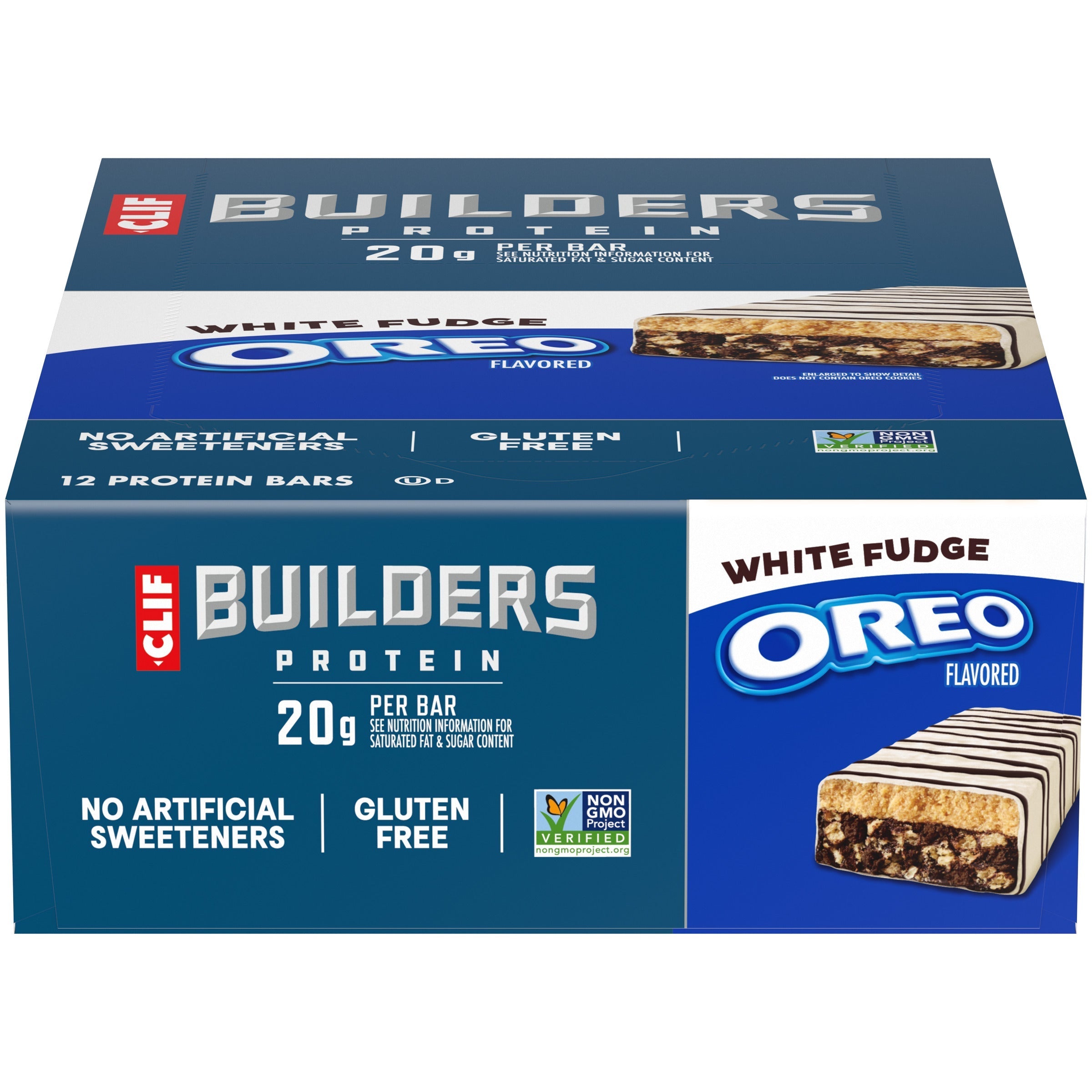 CLIF White Fudge OREO-Flavored Plant Based Protein Bars N5