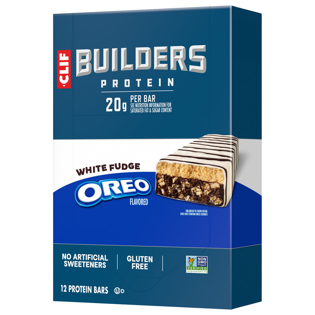 CLIF White Fudge OREO-Flavored Plant Based Protein Bars N5