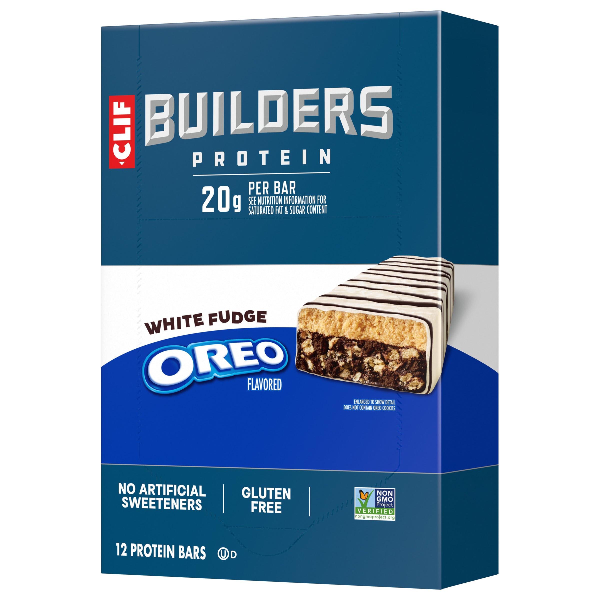CLIF White Fudge OREO-Flavored Plant Based Protein Bars N5