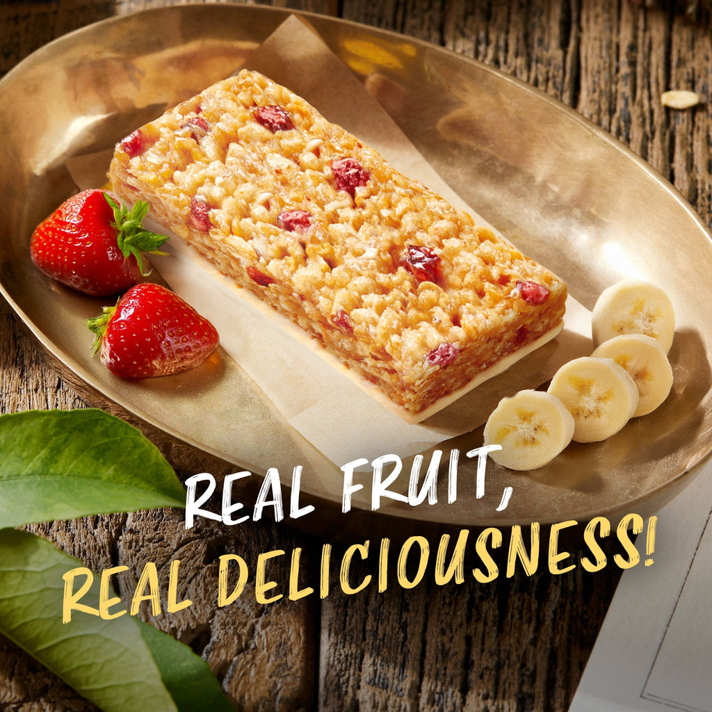 Berry Bars Strawberry Banana Flavor Gluten Free Snack Bars, Non-GMO Protein Bars T6