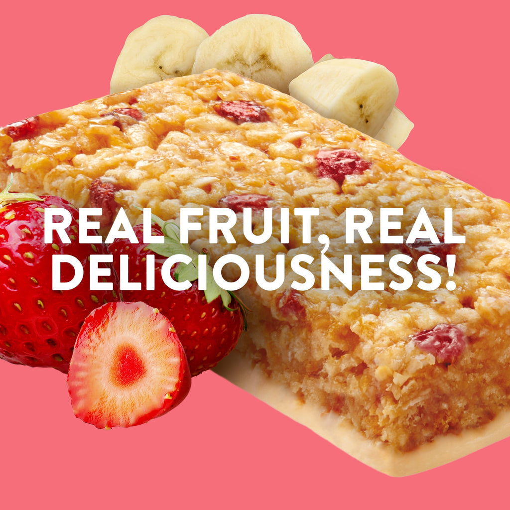 Berry Bars Strawberry Banana Flavor Gluten Free Snack Bars, Non-GMO Protein Bars T6