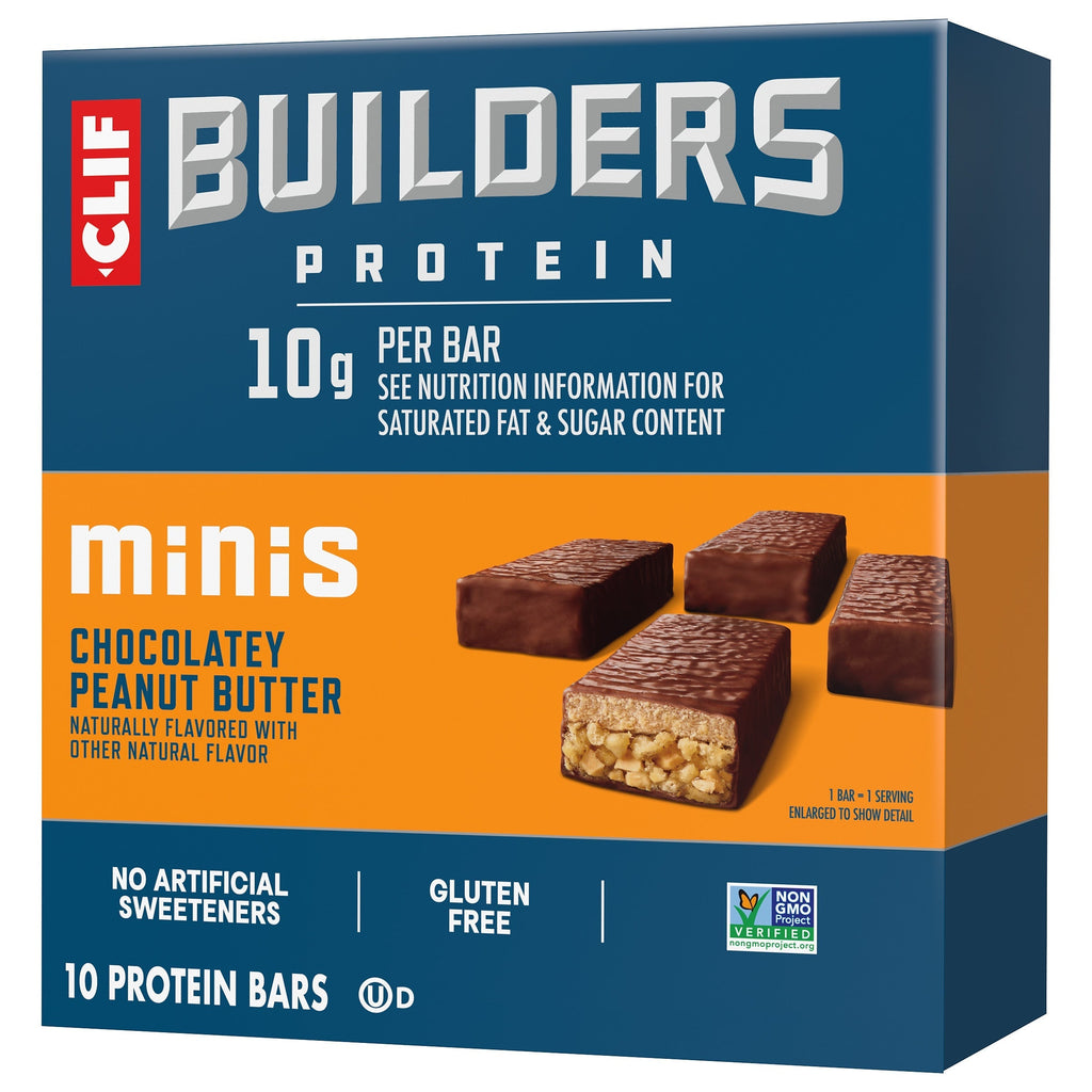CLIF Minis Chocolatey Peanut Butter Plant Based Protein Bars T8