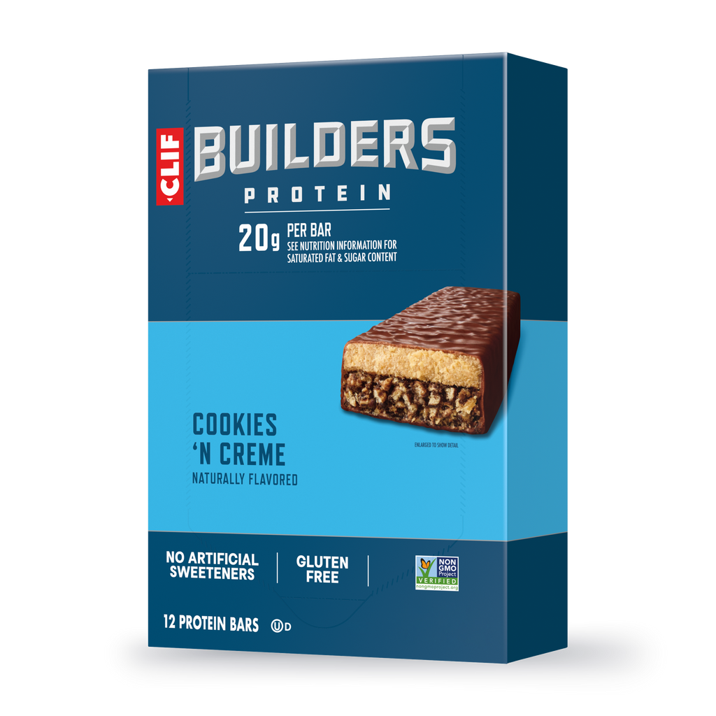 CLIF Cookies 'N Creme Flavor Plant Based Protein Bars S7