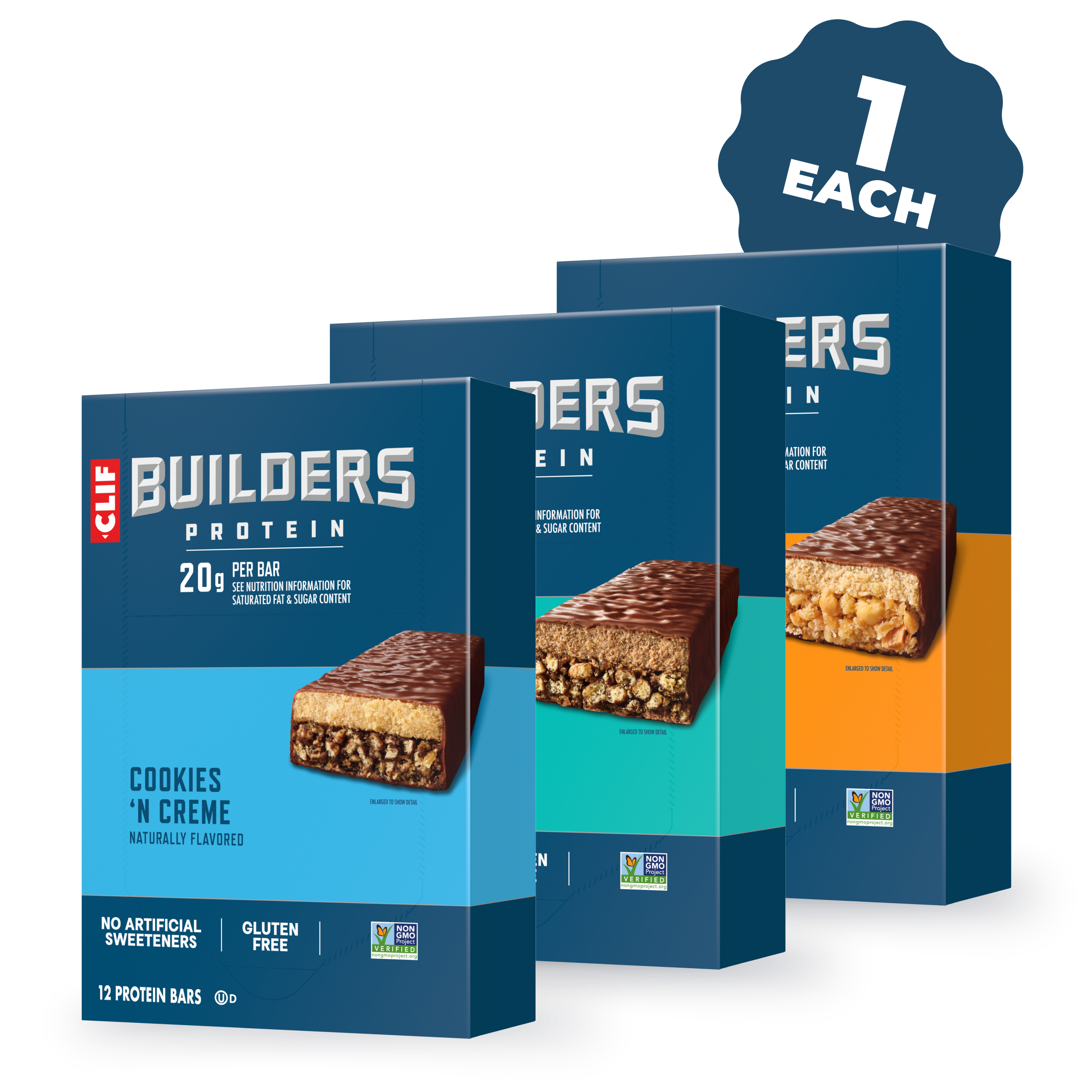 CLIF Protein Bar Bulk Variety Pack, 36 Bars O2