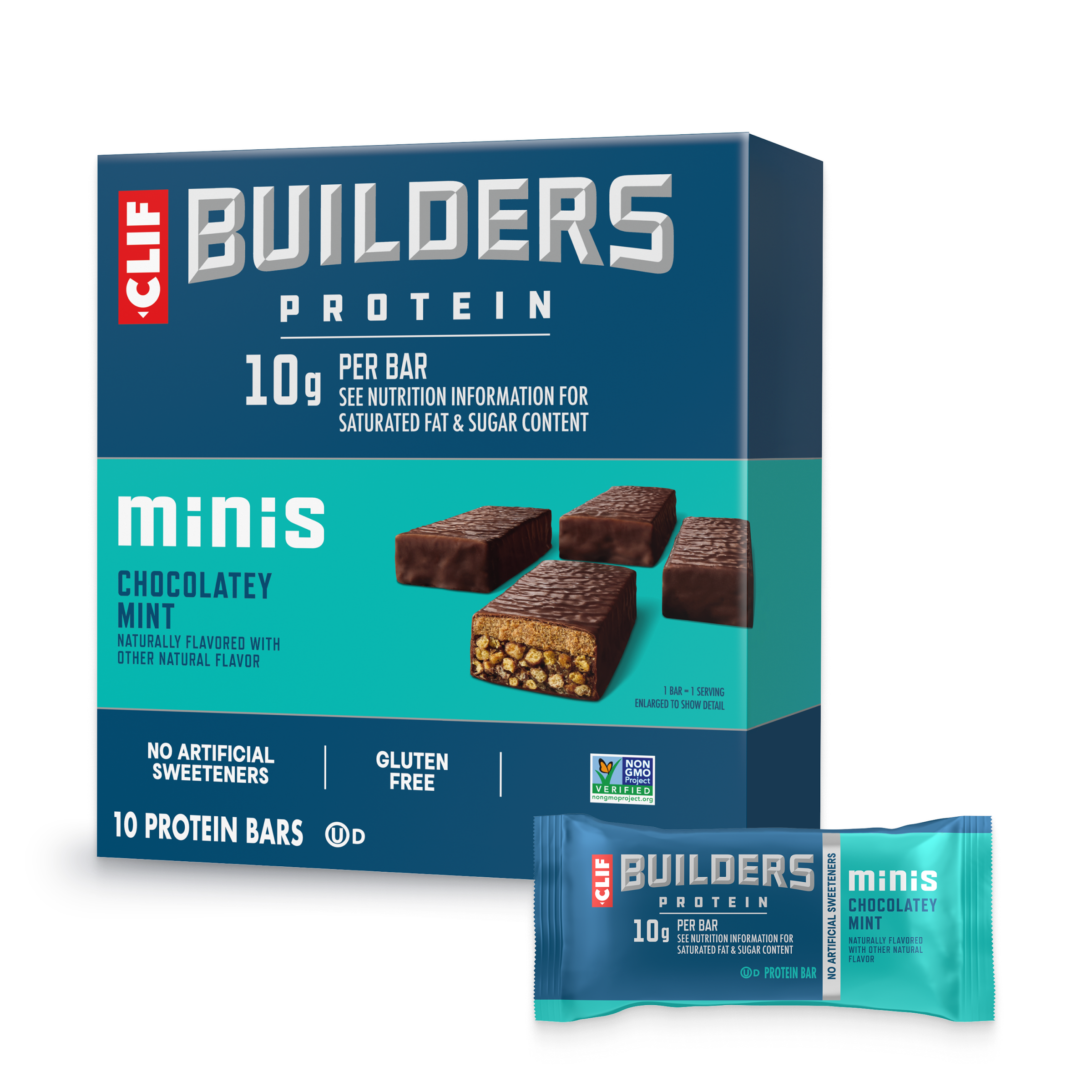 CLIF Minis Chocolatey Mint Plant Based Protein Bars B6