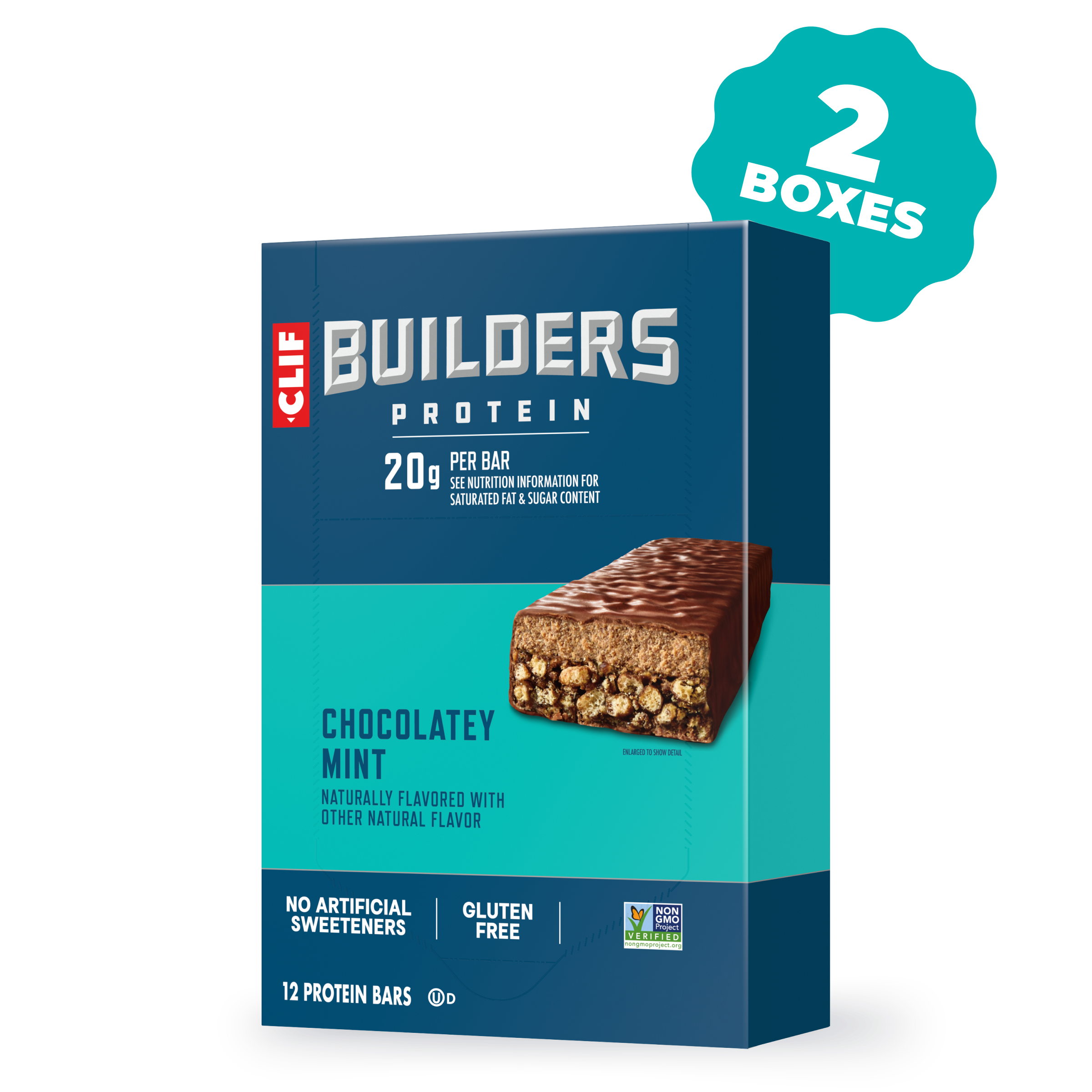 CLIF Chocolatey Mint Plant Based Protein Bars, 24 Bars H6