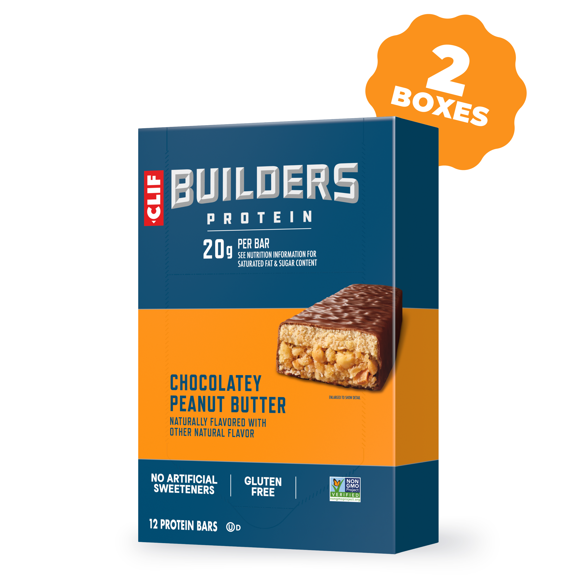 CLIF Chocolatey Peanut Butter Plant Based Protein Bars, 24 Bars Z0