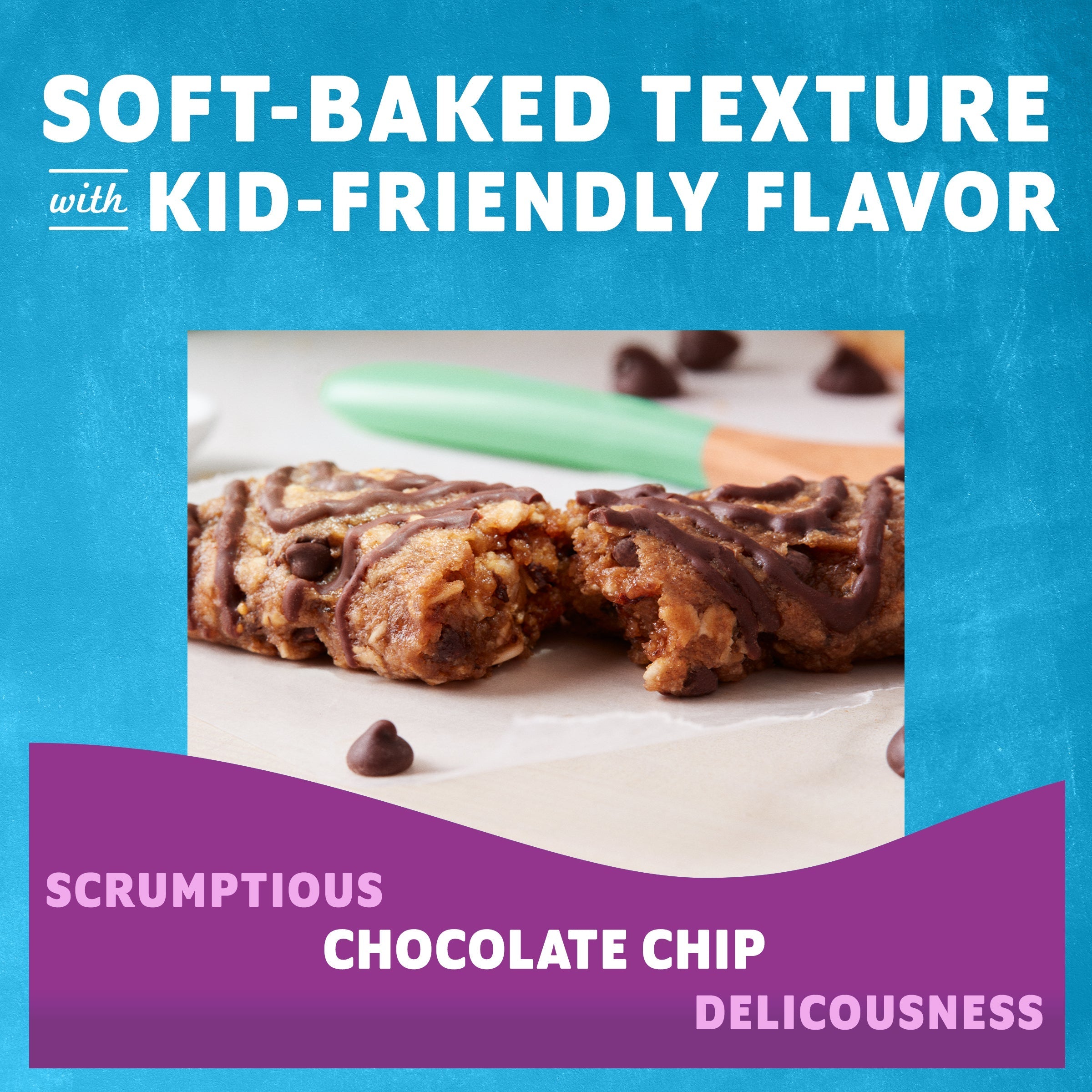 Chocolate Chip Soft-Baked Energy Snack Bars, Organic Granola Bars I9