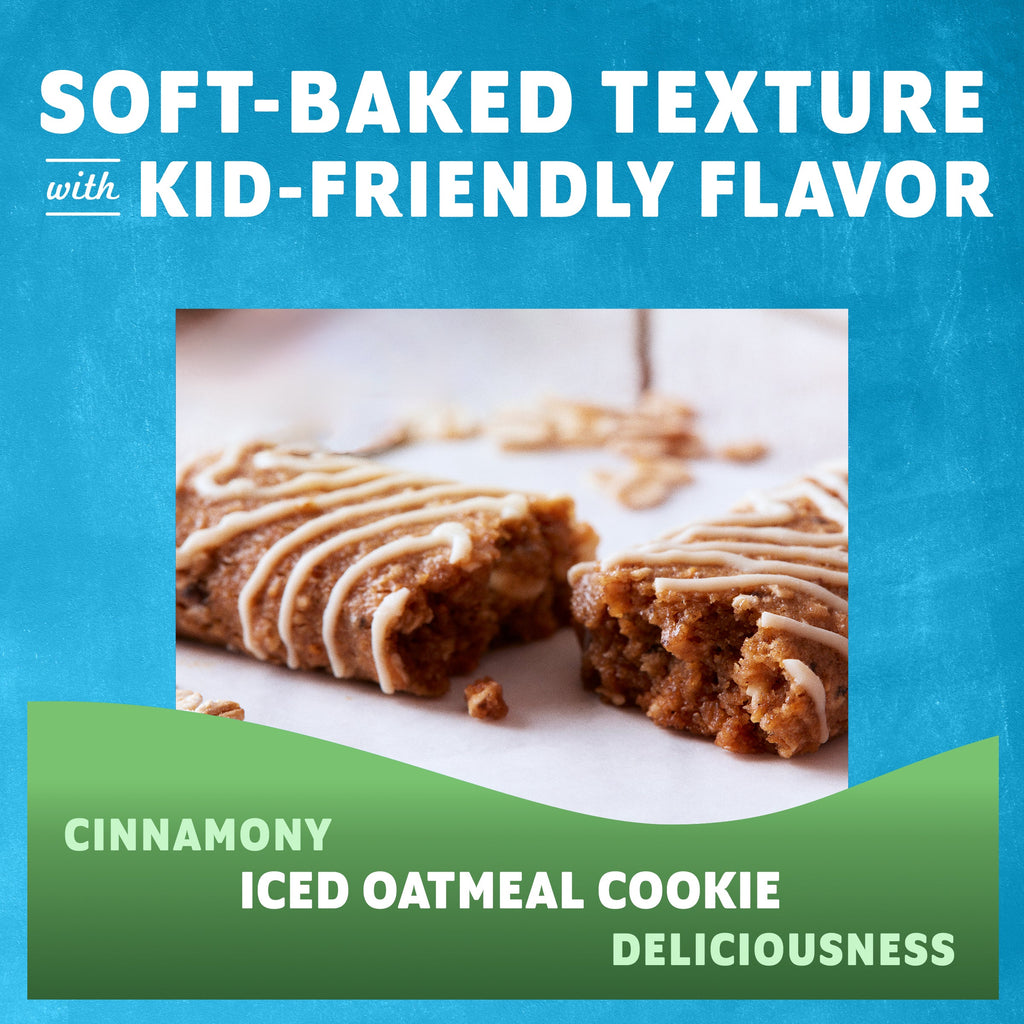 Iced Oatmeal Cookie Soft-Baked Energy Snack Bars, Organic Granola Bars Q2