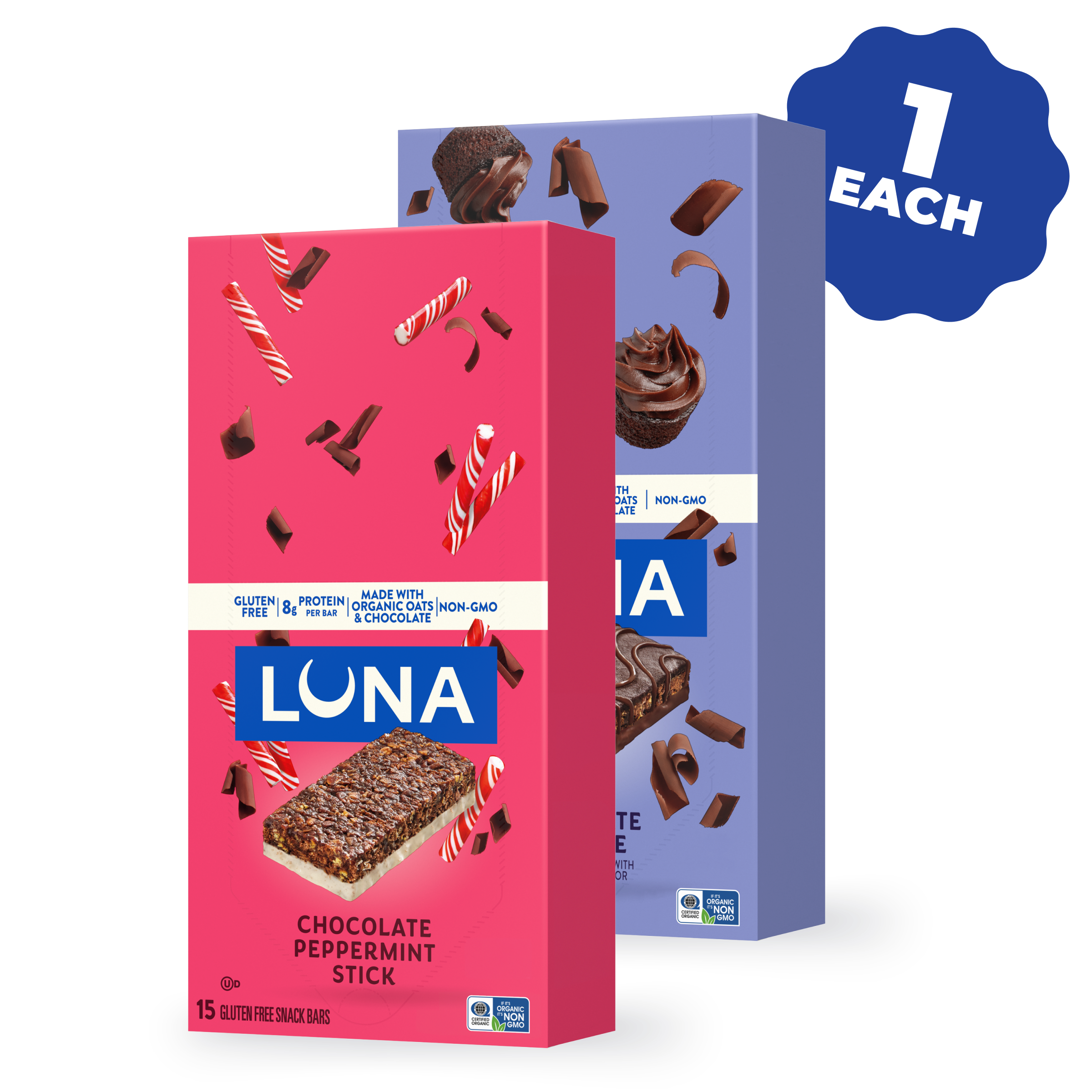 Bar Chocolate Cupcake Flavor & Chocolate Peppermint Stick Flavor Variety Pack, 30 Bars N1