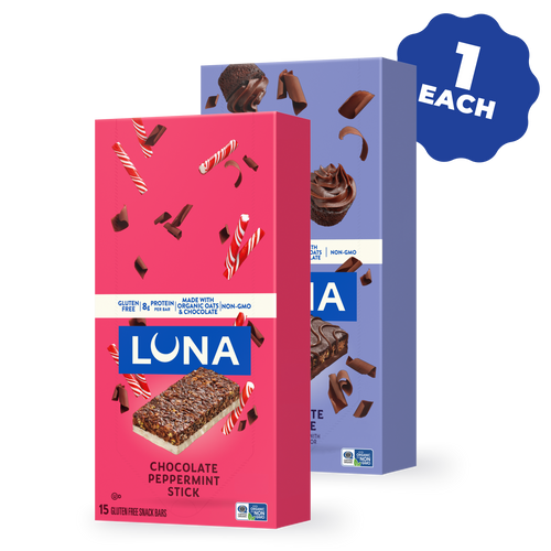 Bar Chocolate Cupcake Flavor & Chocolate Peppermint Stick Flavor Variety Pack, 30 Bars N1