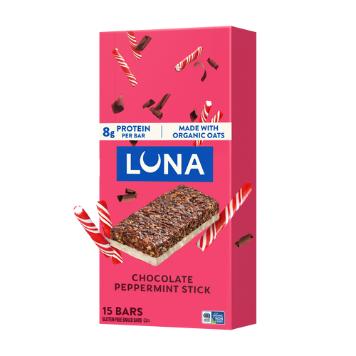 Bar Chocolate Peppermint Stick Flavor Gluten Free Snack Bars, Non-GMO Protein Bars S3