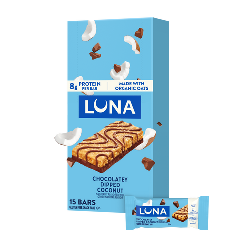 Bar Chocolatey Dipped Coconut Flavor Gluten Free Snack Bars, Non-GMO Protein Bars W6