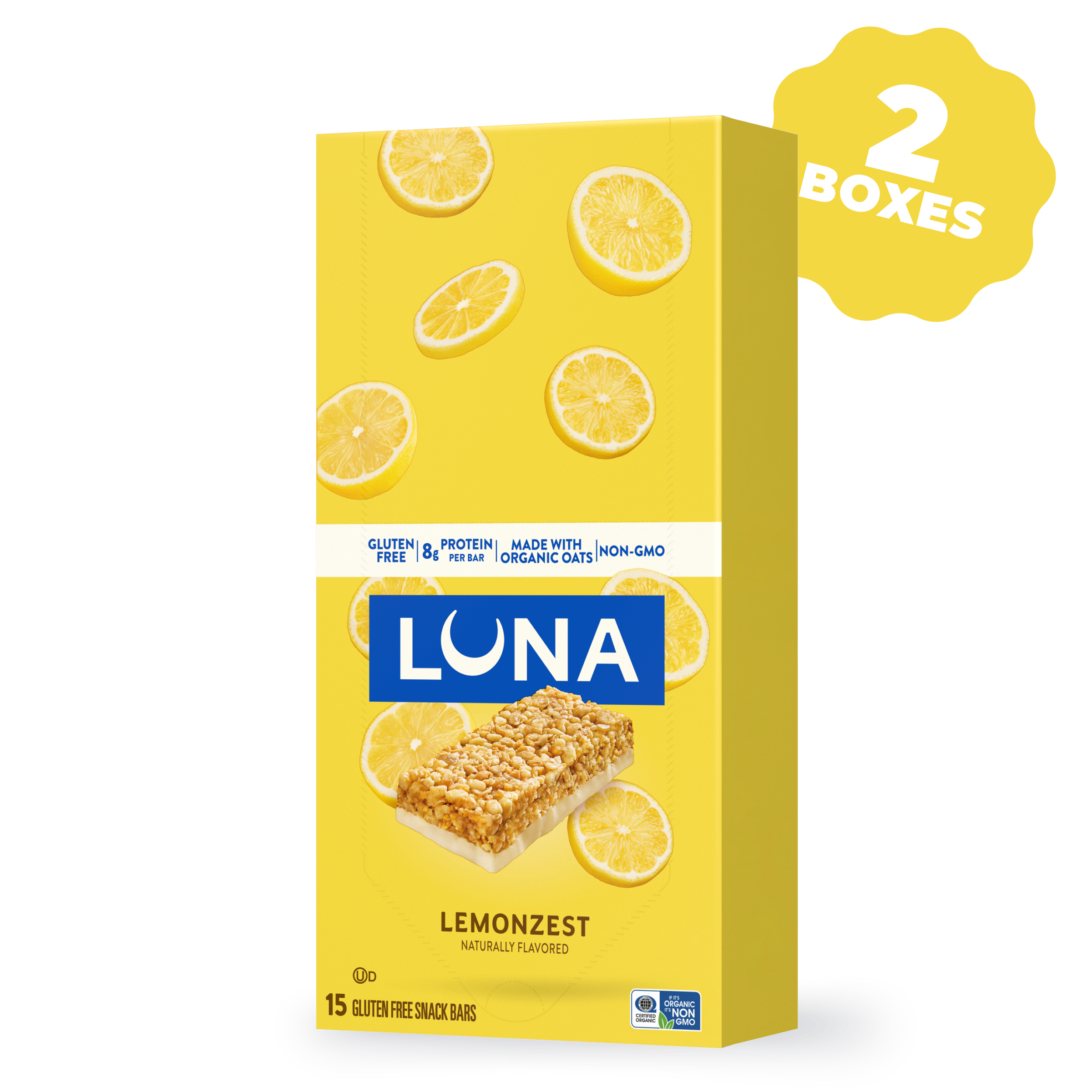 Bar LemonZest Flavor Gluten Free Snack Bars, 30 Bars Q5