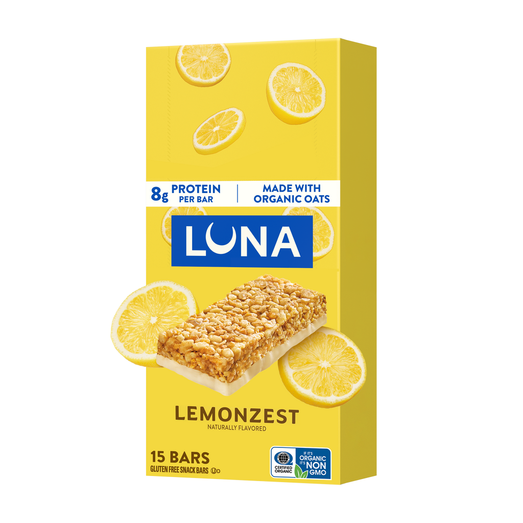 Bar LemonZest Flavor Gluten Free Snack Bars, Non-GMO Protein Bars L8