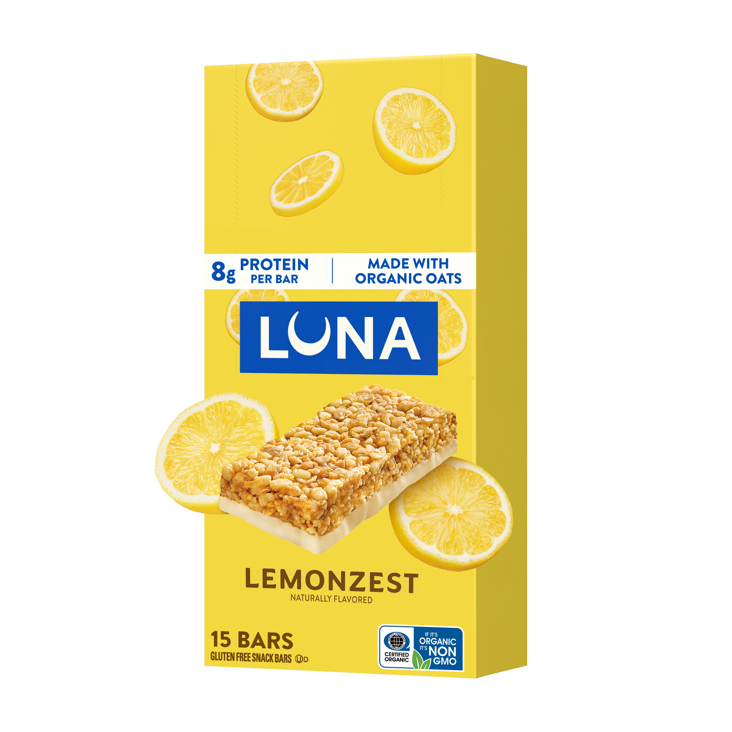 Bar LemonZest Flavor Gluten Free Snack Bars, Non-GMO Protein Bars L8