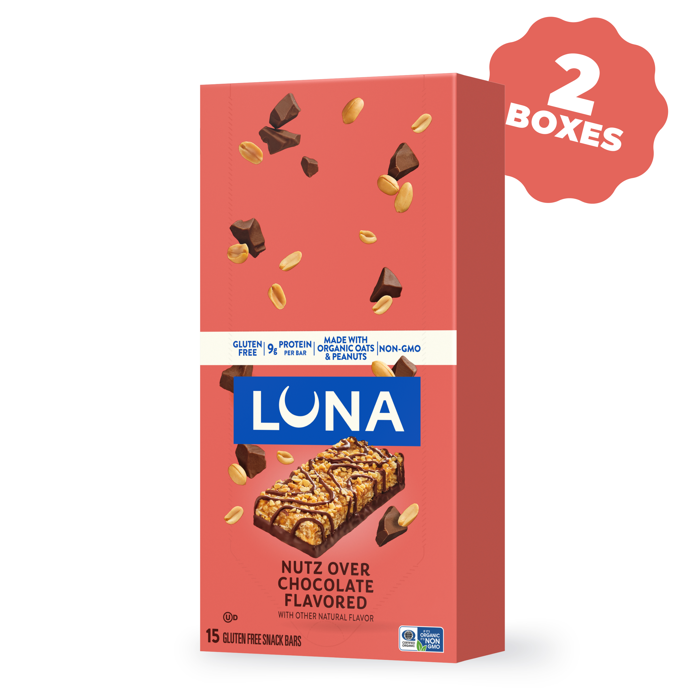 Bar Nutz Over Chocolate Flavor Gluten Free Snack Bars, 30 Bars F2