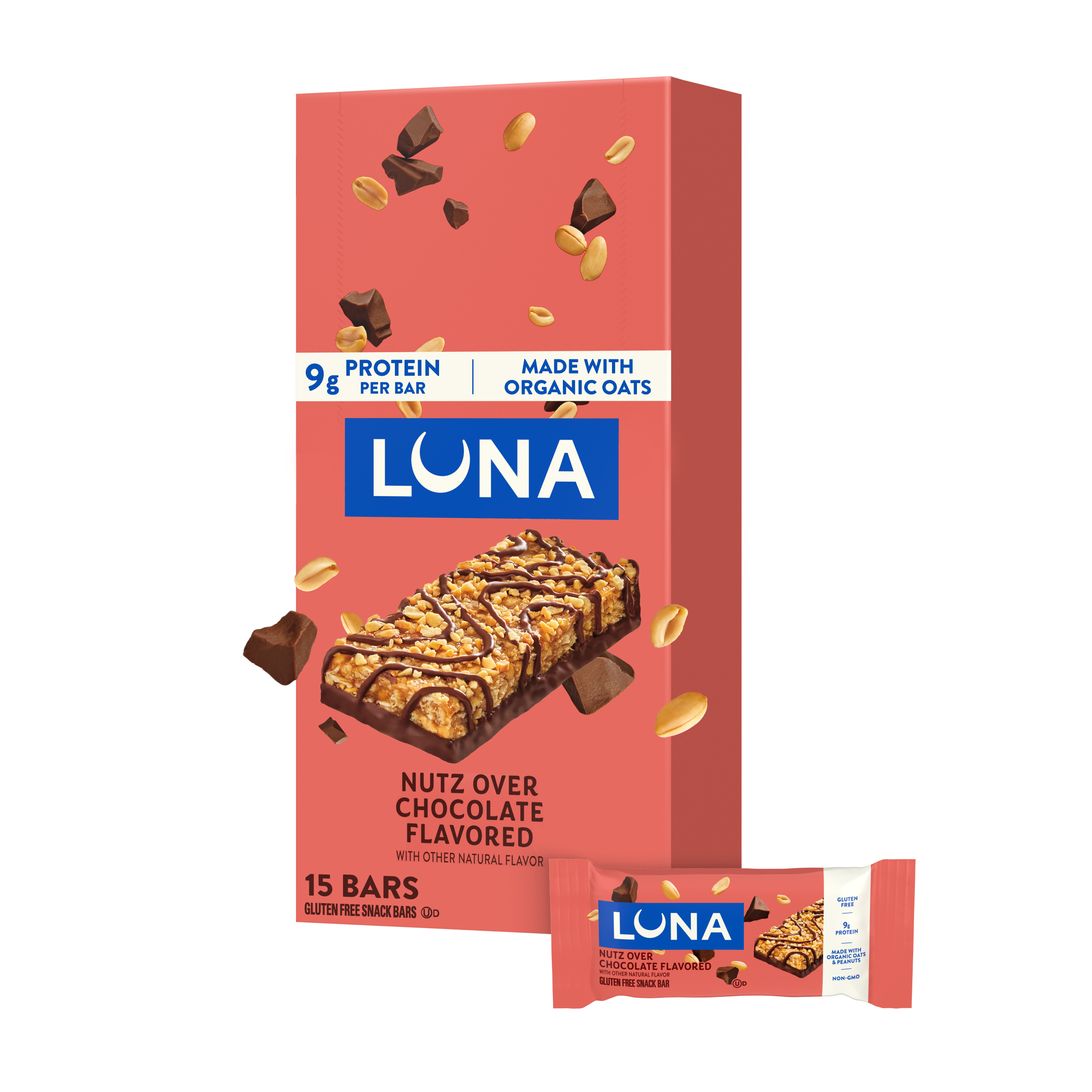 Bar Nutz Over Chocolate Flavor Gluten Free Snack Bars, Non-GMO Protein Bars P7