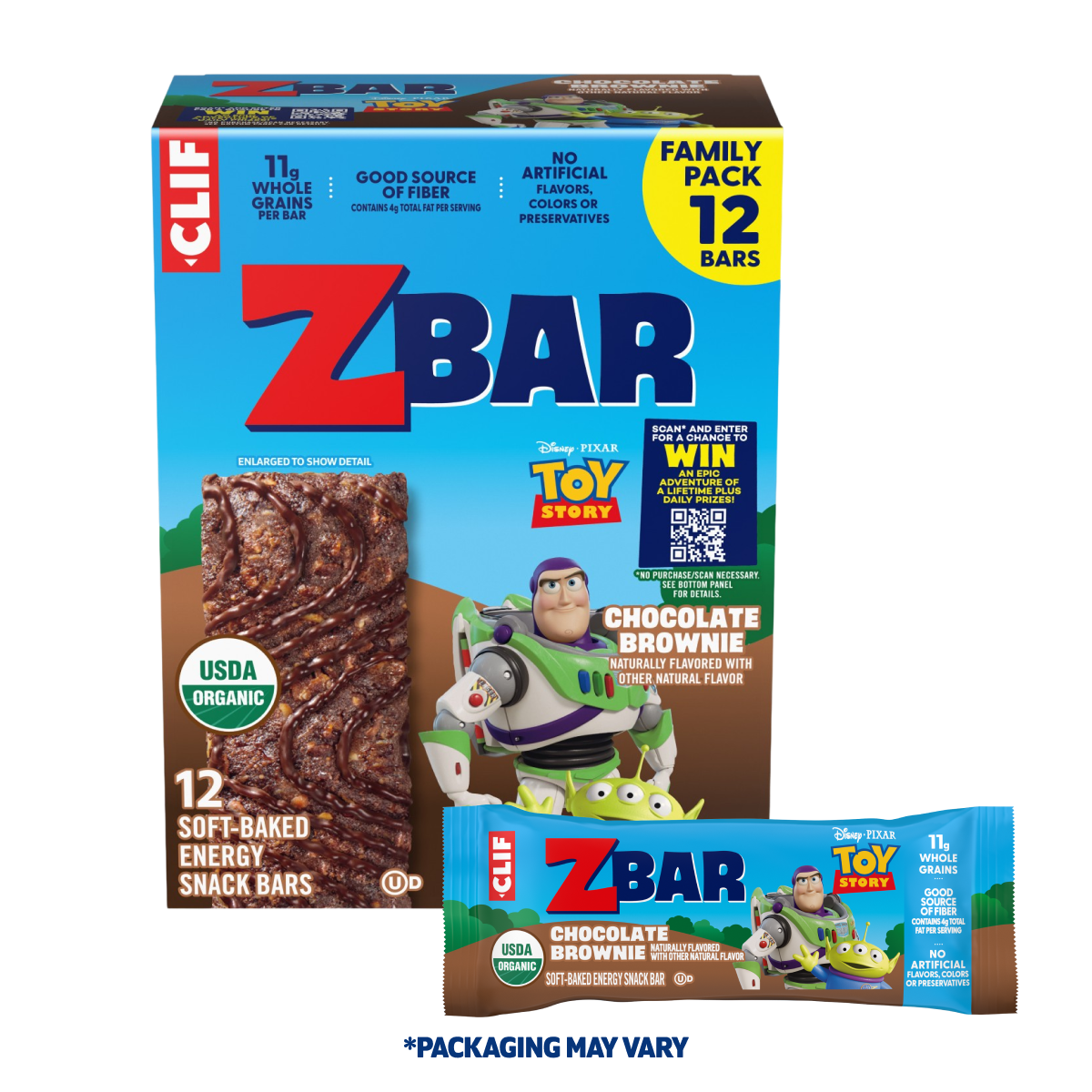 Chocolate Brownie Soft-Baked Energy Snack Bars, Organic Granola Bars V8