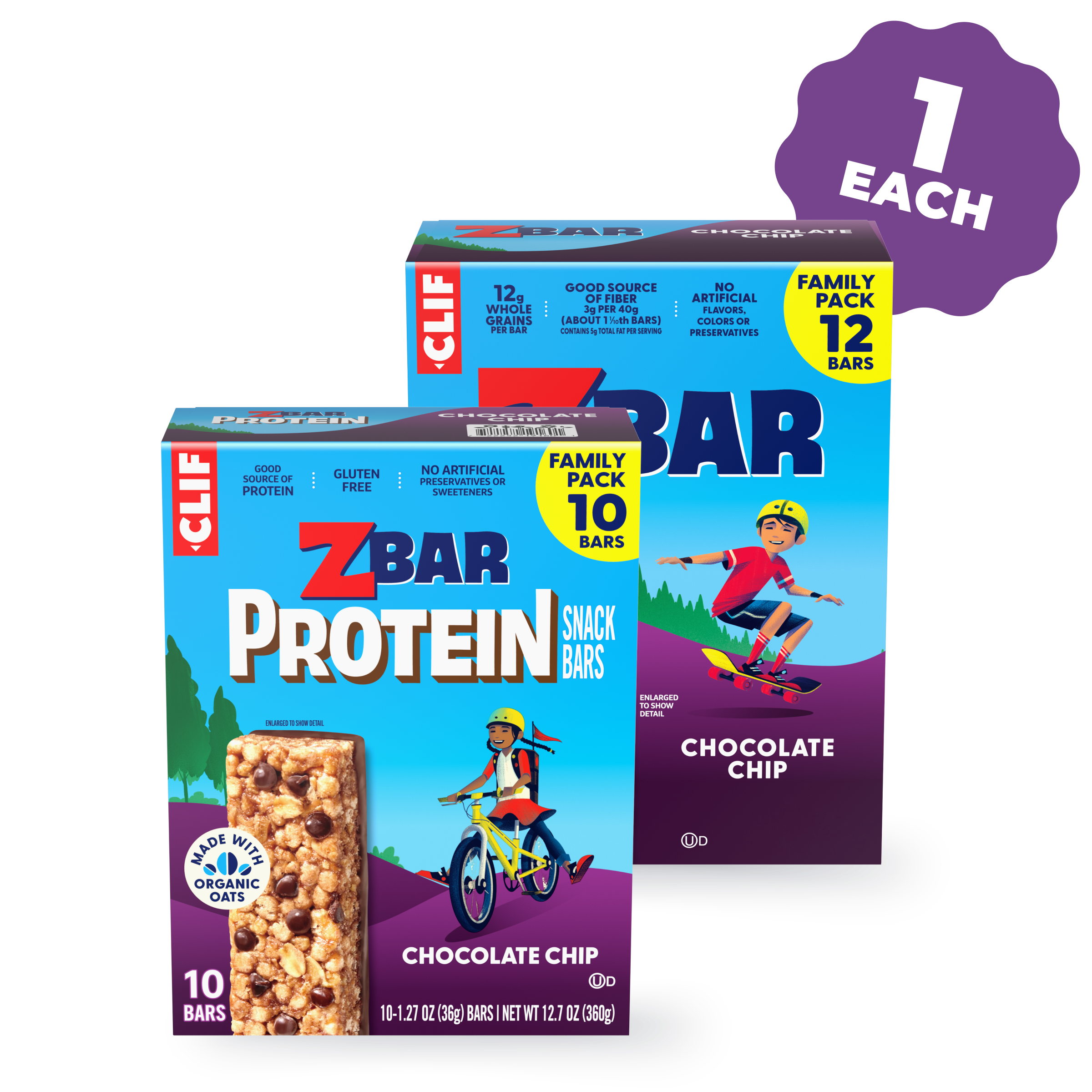 Chocolate Chip & Protein Chocolate Chip Variety Pack, 22 Bars O8