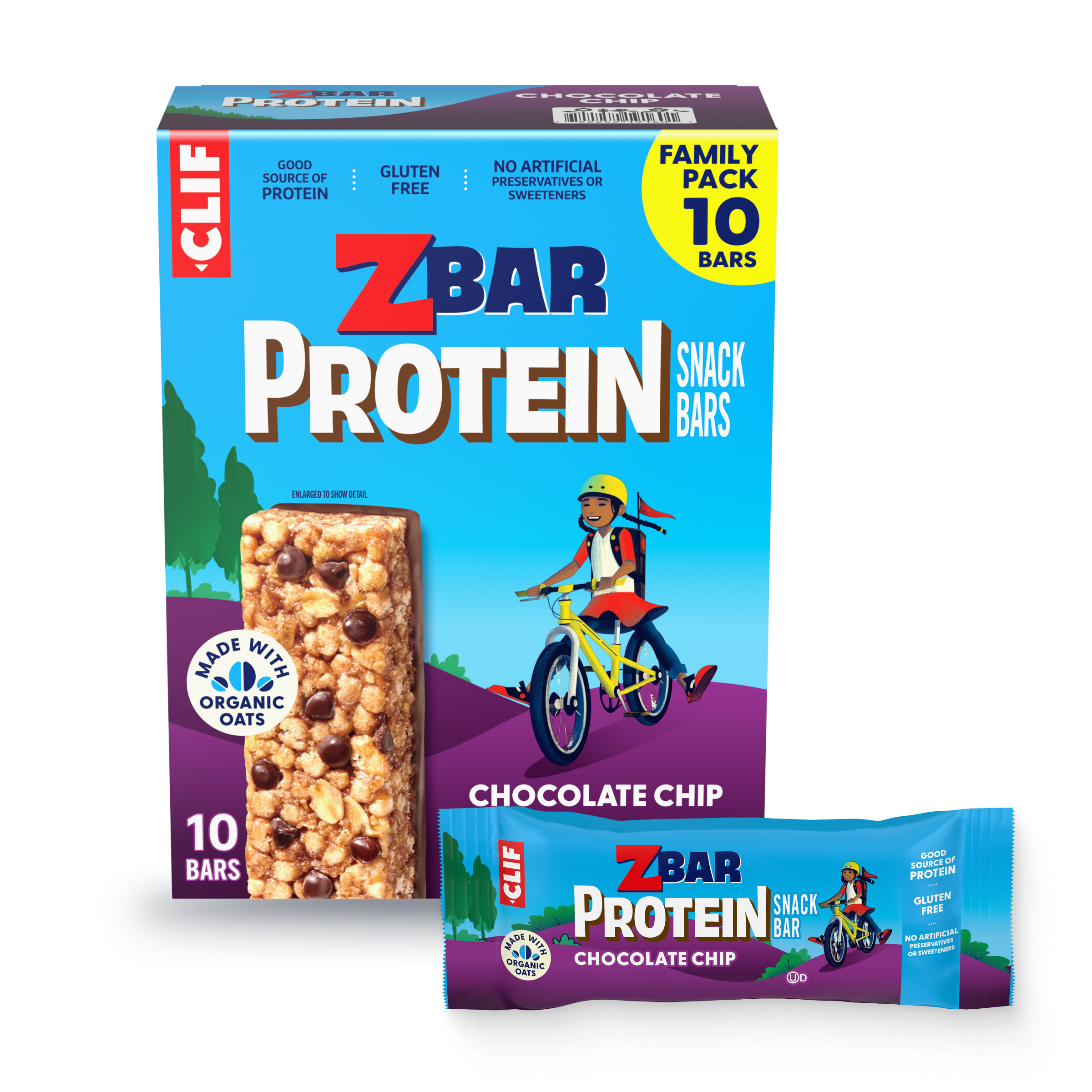 Protein Chocolate Chip Crispy Snack Bars, Gluten Free Protein Bars Z4