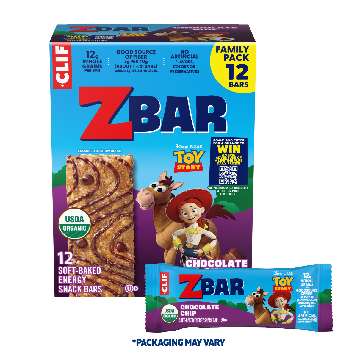 Chocolate Chip Soft-Baked Energy Snack Bars, Organic Granola Bars I9