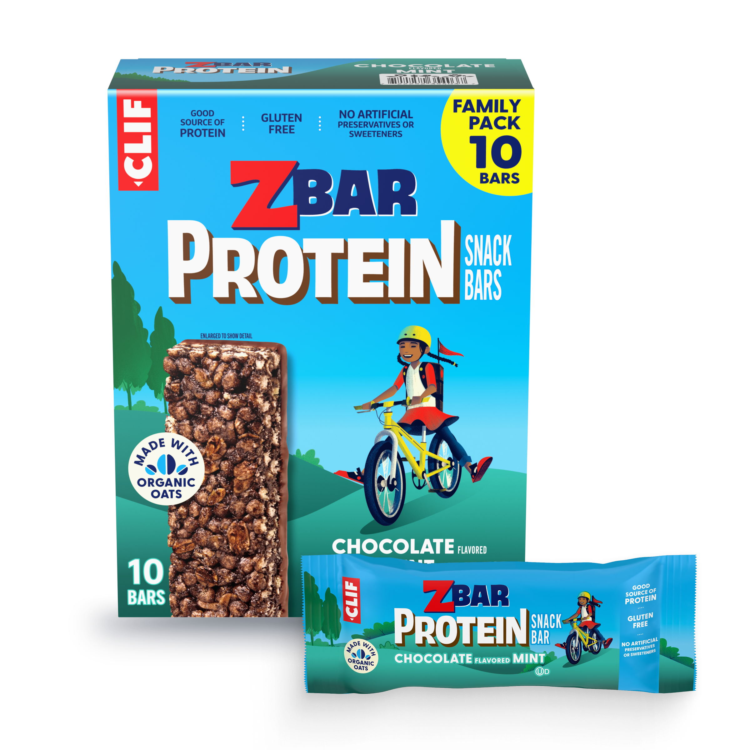 Protein Chocolate Flavored Mint Crispy Snack Bars, Gluten Free Protein Bars H2