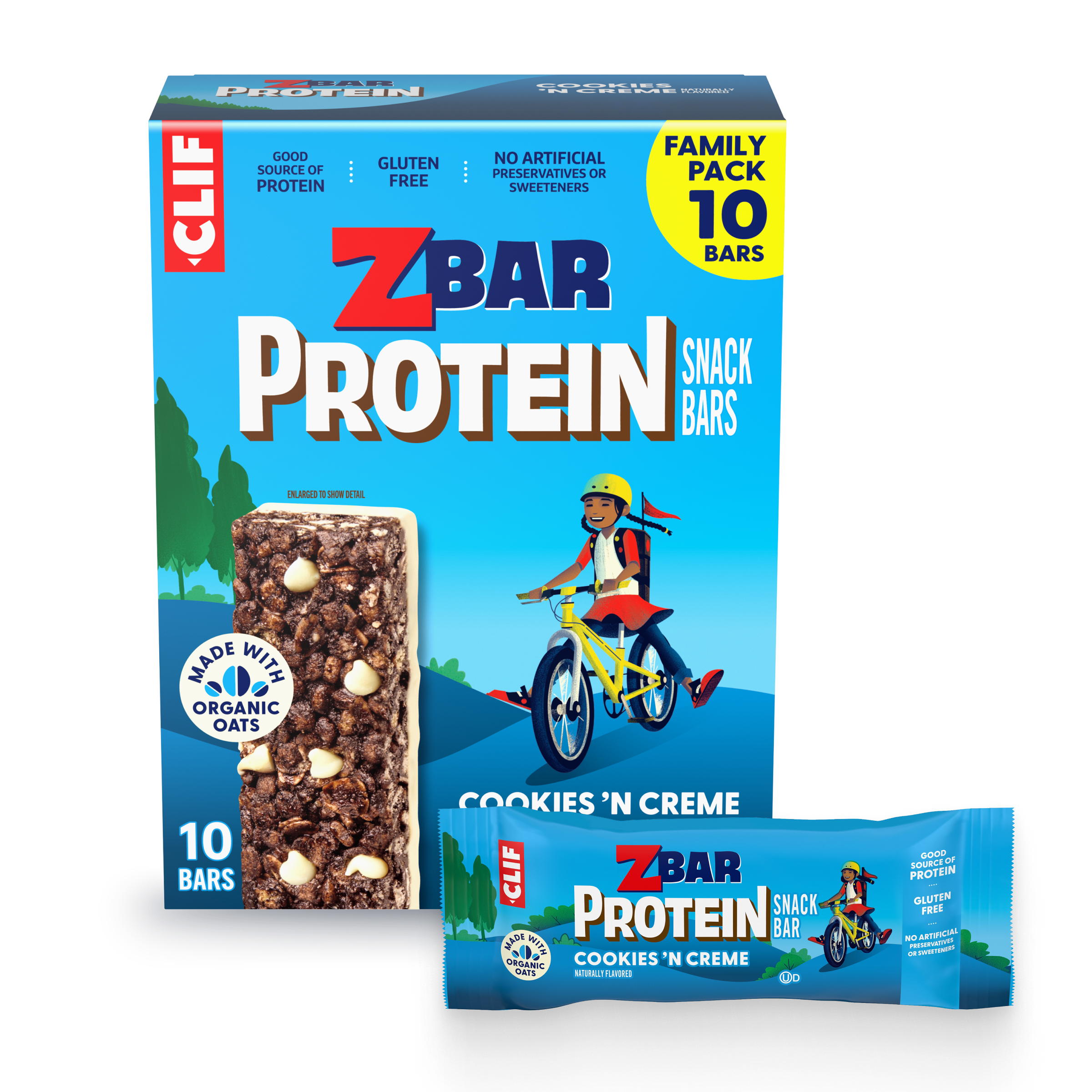Protein Cookies 'N Creme Crispy Snack Bars, Gluten Free Protein Bars G3