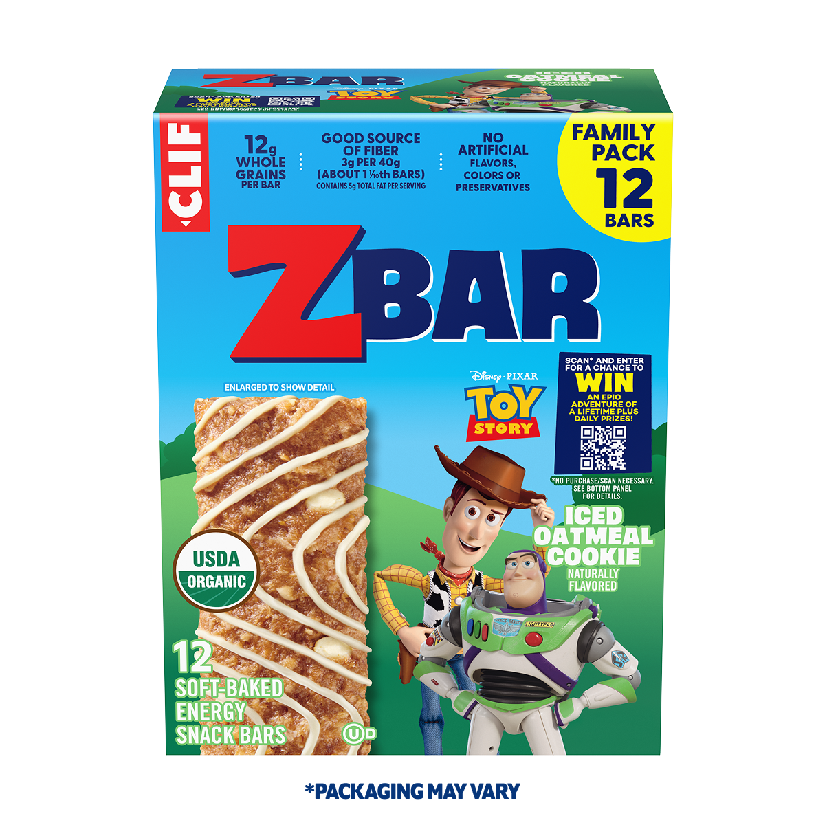 Iced Oatmeal Cookie Soft-Baked Energy Snack Bars, Organic Granola Bars Q2